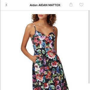 Aidan by Aidan Mattox Multi Floral High Low sz 10